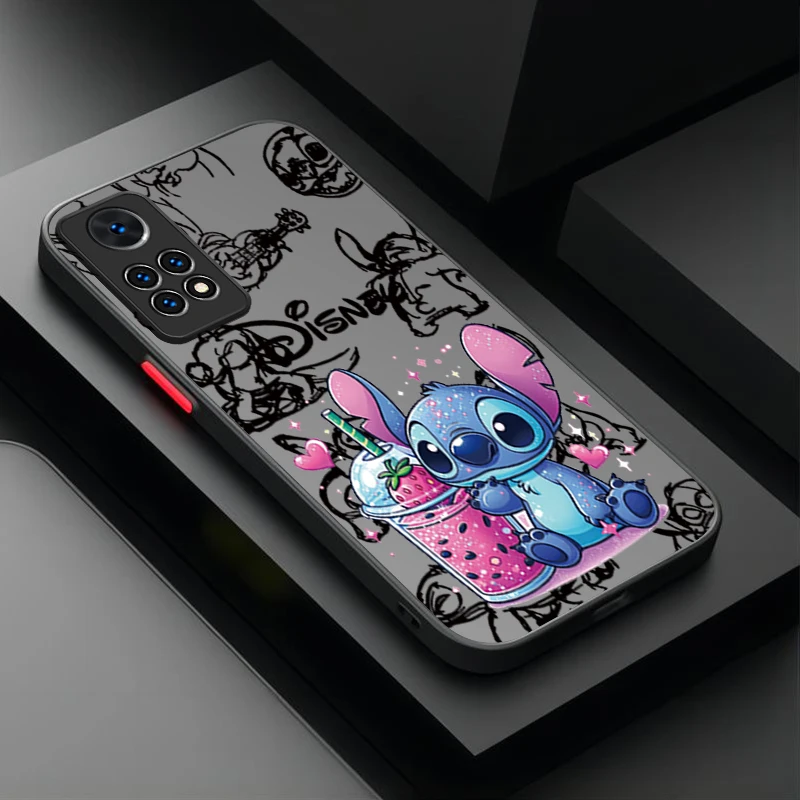 Bella Disney Stitch Custodia rigida opaca per Xiaomi Redmi Note 13 12 11 Pro Plus 4G 5G 12S 11S 10 10S 9 9S 8 13C 12C 10C Cover posteriore