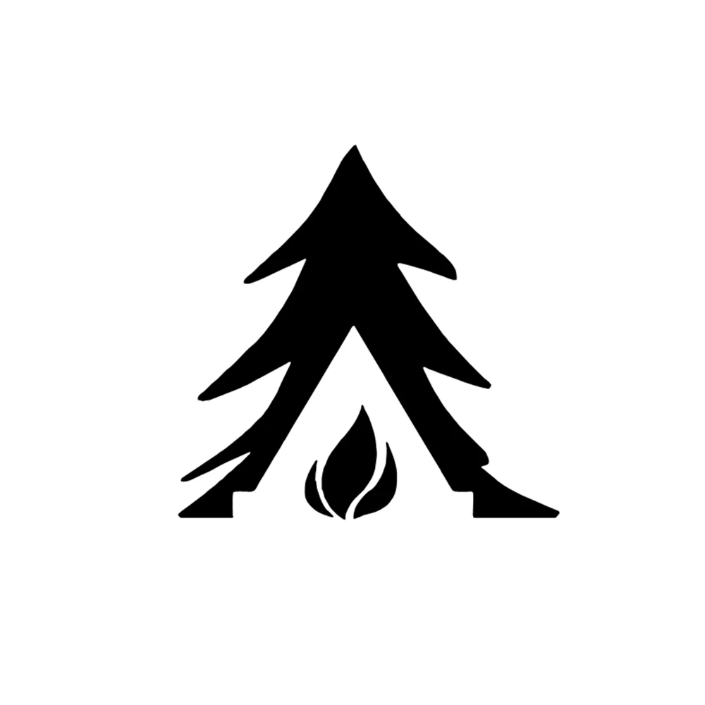

Camping Tree Tent Vinyl Car Sticker Waterproof UV Resistant for Auto Window Bumper Outdoor Adventure Theme Universal Fit