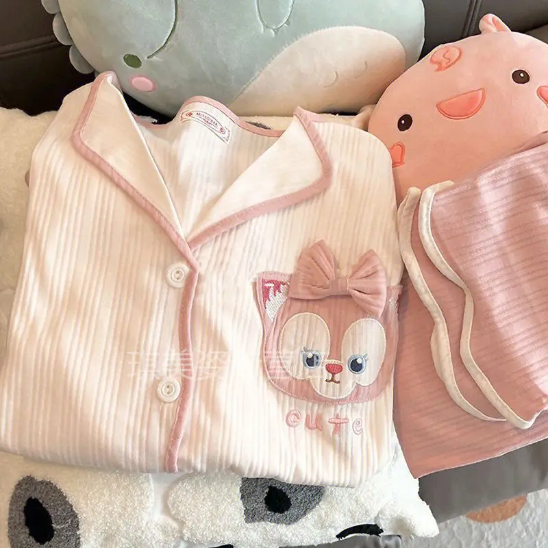 

Kawaii новая серия LinaBell, пижамы с героями мультфильмов, осенне-зимний комплект Disney, новый свободный комплект с длинными рукавами, можно носить вне дома, комплект одежды
