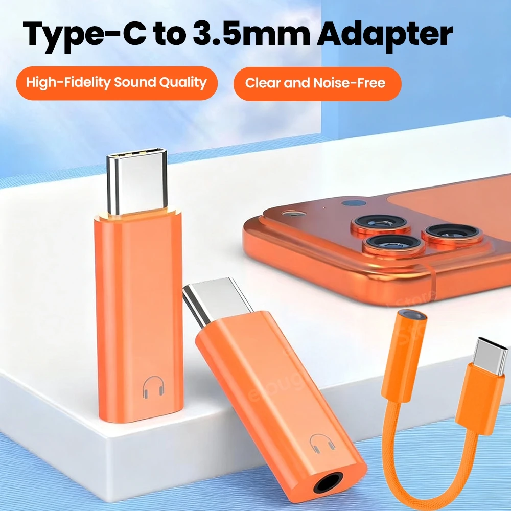 Elough USB نوع C إلى 3.5 جاك سماعة محول آيفون 17 برو USB C ذكر إلى 3.5 مللي متر جاك أنثى محول كابل الصوت محول #2