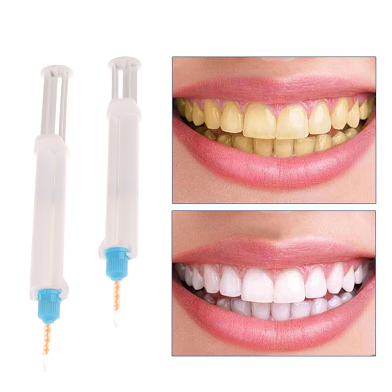 

Dental Clinic Dual Barrier Syringe Teeth Whitening Gel Hydrogen Peroxide Teeth Whitening Bleaching Gel 3/5g