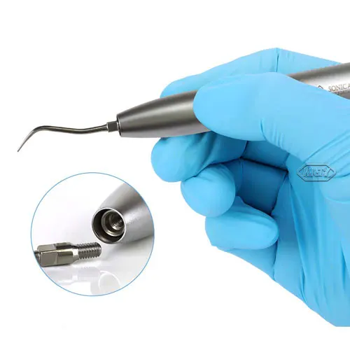 Den tal Air Scaler Handpiece by Hygienist Pneumatic Steel Handpiece with GK1/GK2/GK3 Tips Turbine Powered by Den tal Scaler