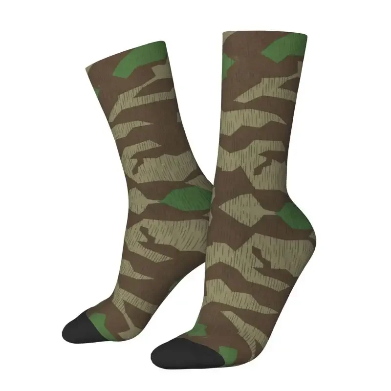 Novelty Men's Splittertarn Camouflage Splinter Camo Dress Socks Unisex Breathbale Warm Funny Germany Military Crazy Crew Socks