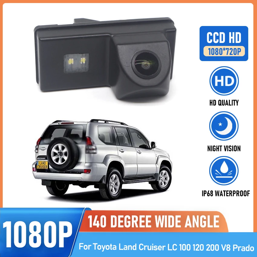 

Night Vision Rear View Camera Reversing Camera Car Back up Camera HD CCD For Toyota Land Cruiser LC 100 120 200 V8 Prado
