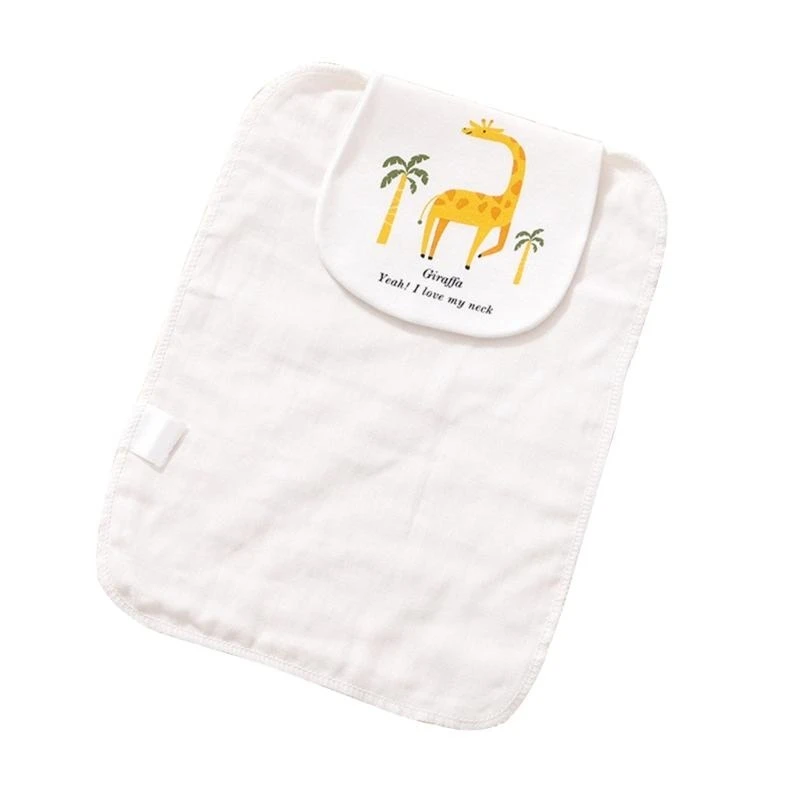 J15U الأطفال الظهر منشفة ممتصة للعرق منشفة خلفية عالية الامتصاص بتمشيط القطن القماش الخلفي للطفل للجنسين منشفة عرق طويلة #5