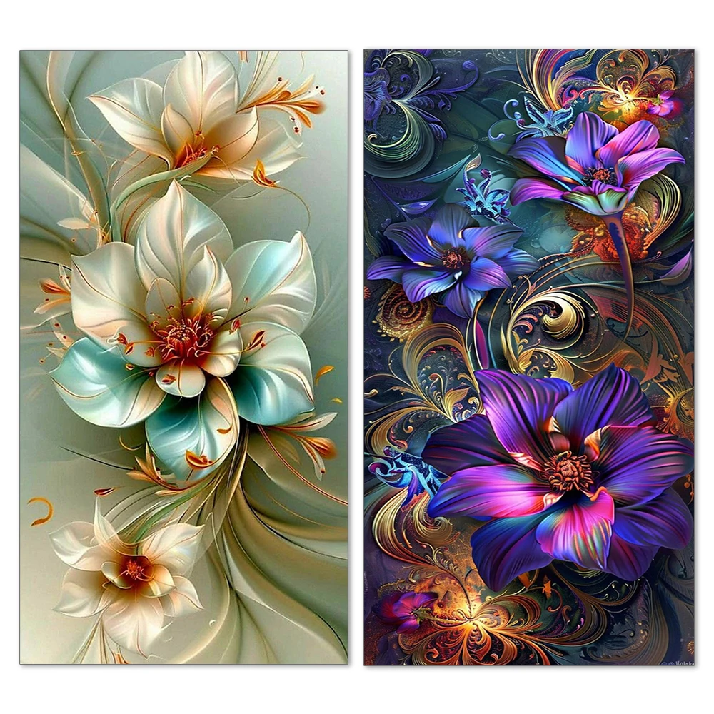 

5D DIY Diamond Arts Painting Kits Large Size Flowers Full pintura diamantes Mosaic Embroidery Floral Picture Wall Decor Gift New