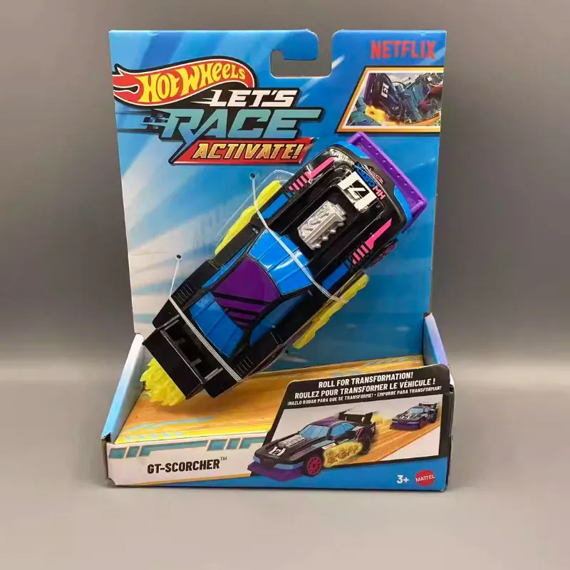 

Hot Wheels Lets Race Activate Transforming Race Car Model Collectible Plastic Toy Car For Boys Racing Battle Scene Play Vehicle