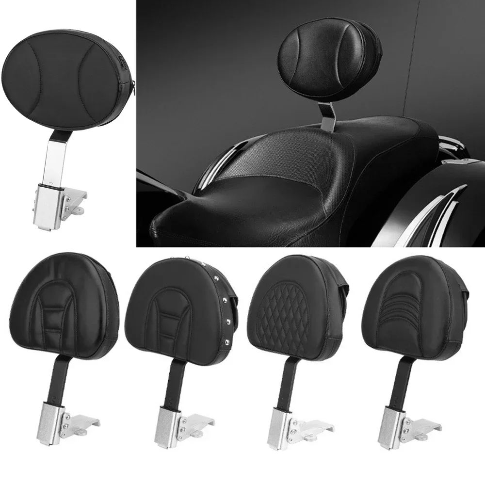 Motorcycle Backrest Fit For Victory 2010-2017 Cross Country & 2012-2013 Hard-Ball Plug-in Adjustable Driver Rider Backrest Kit