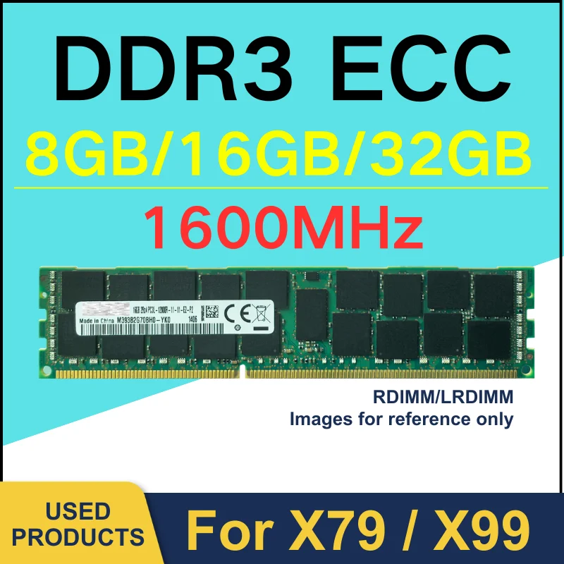 Memória RAM DDR3 8GB 16GB 32GB 1600MHz ECC desktop RDIMM LRDIMM para placa-mãe de servidor X79 X99