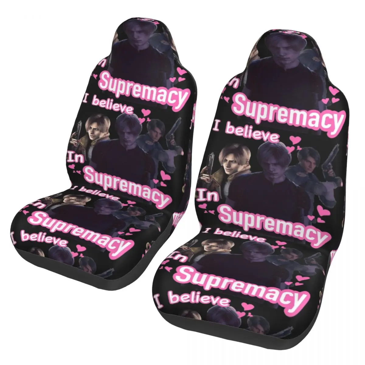 I Believe In Leon S Kennedy Resident Universal Car Seat Cover Auto Interior For SUV Eviled Seat Covers Fabric Seat Protector