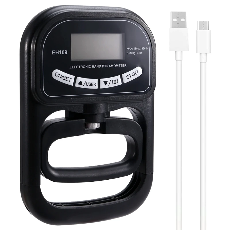 

A81M New 265 Lbs / 120Kgs Hand Dynamometer Grip Strength Trainer-Electronic Hand Grip Strength Tester Grip Strengthener