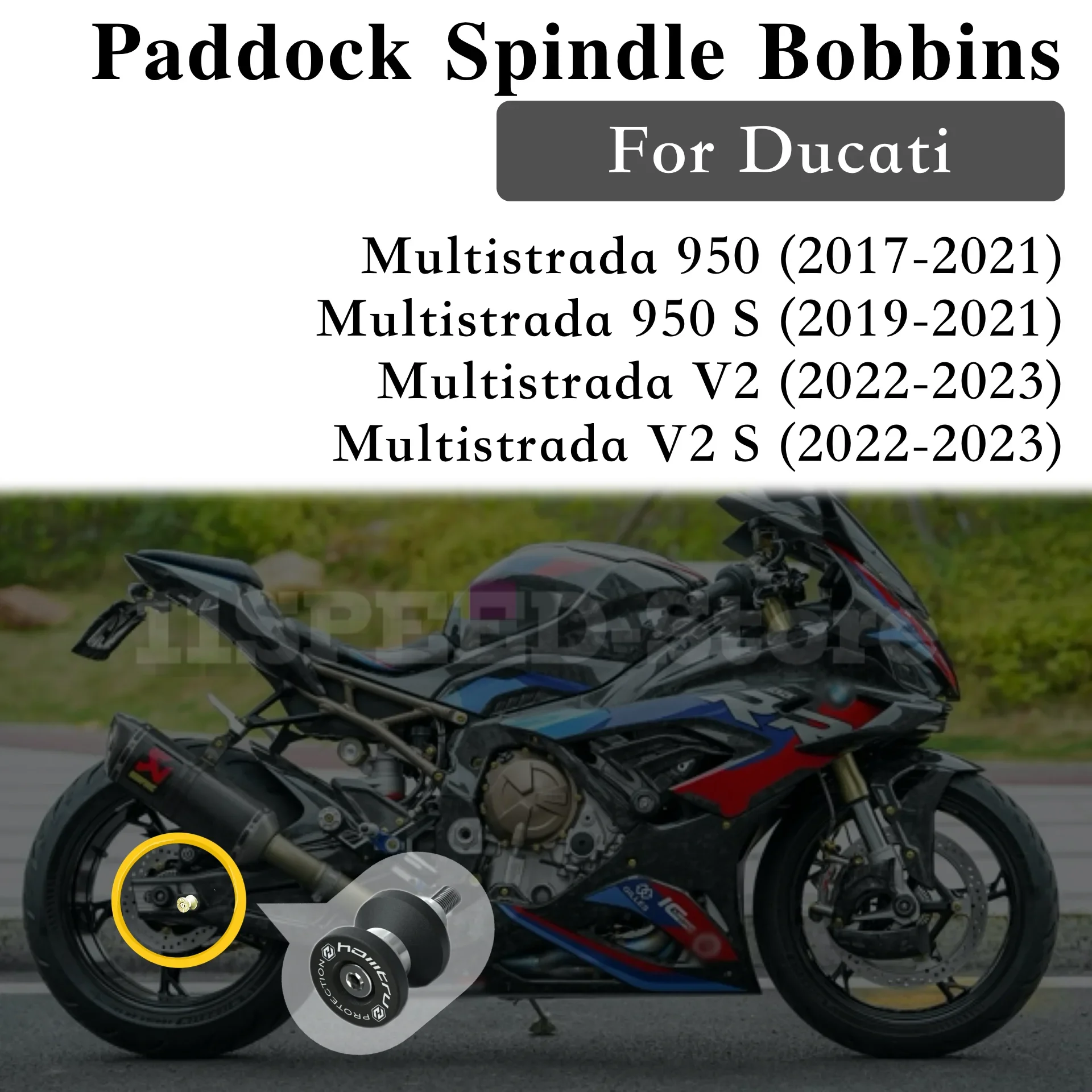 Paddock Stand Bobbins Screw hole matching For Ducati Multistrada 950 950S V2 V2S 2017-2023 motorcycle accessories for protection