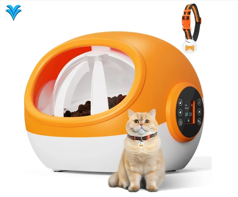 

Auto Cat Food Microchip Pet Feeder Wet and Dry Dispenser for Small Dogs With Sensing Automatic