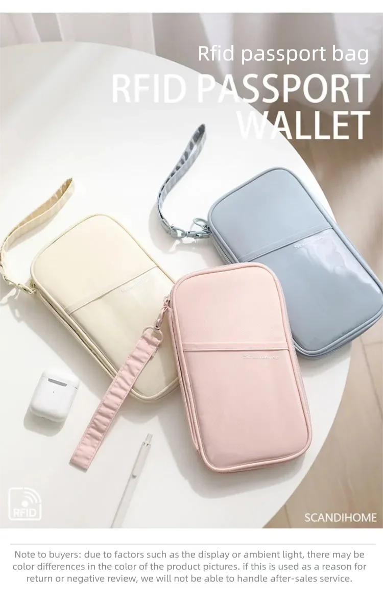RFID-blockierender Reisepasshülle, Reisebrieftasche, langlebig, Diebstahlsicherung, Kartensteckplätze, Schutzhülle, Flights, Reiseveranstalter für Damen und Herren – Detail 12
