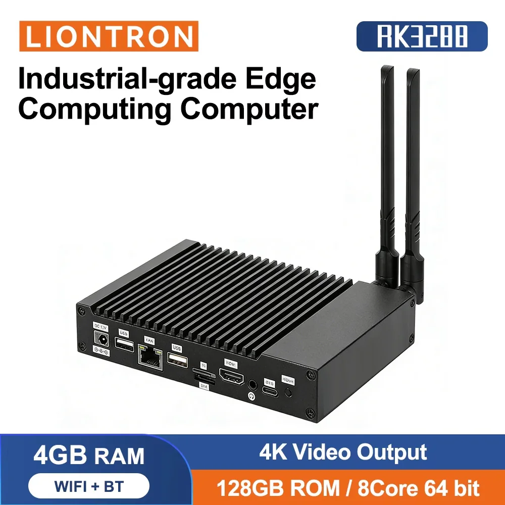 Liontron RK3288 Digital Signage KEC-3288 media player 4K Mini PC box Industrial Fanless Design Industrial Computer Linux Android
