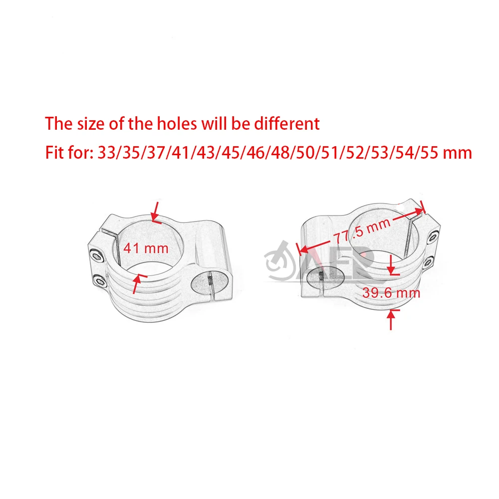 7/8 "العالمي 33 35 37 41 43 45 46 48 50 51 52 53 54 مللي متر CNC دراجة نارية 1" المقود مقبض بار كليب على رؤساء المشابك