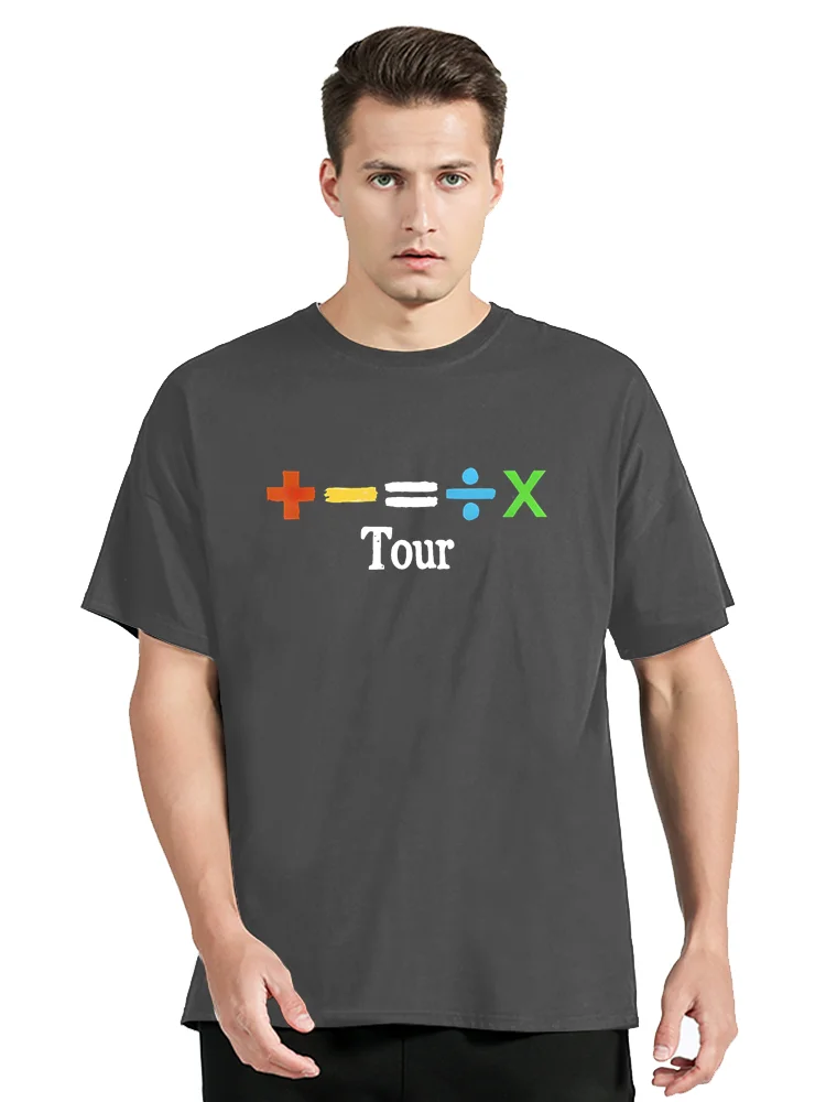 Mathematics Music Tour T Shirt 2023 Ed Sheeran Albums Fans Gift Tee Tops Casual Summer 100% Cotton T-shirt Clothing