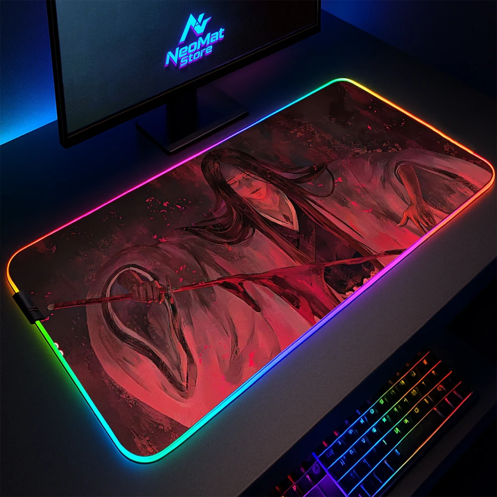 

Deadmau Mouse Pad Rgb Glitter Mouse Pads with Backlight Anime Gaming Maus Pad Led Light Gamer Decoration Extra Large 120x60cm