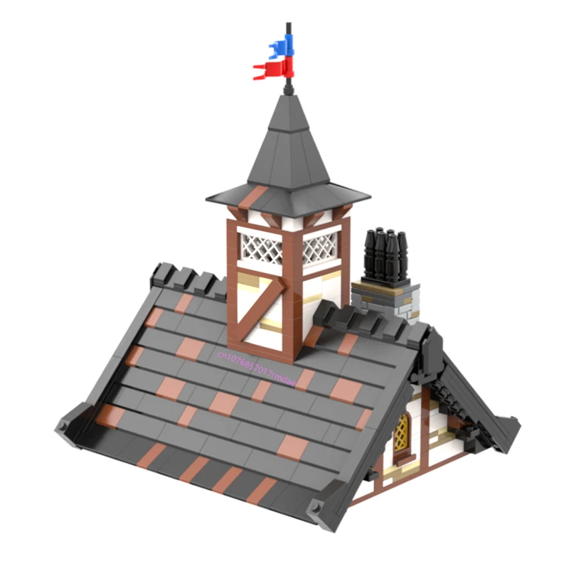 2554 Uds. MOC vista a la calle europea casa Medieval Tudor edificio DIY ideas creativas juguete Retro para niños regalo de cumpleaños bloques de construcción