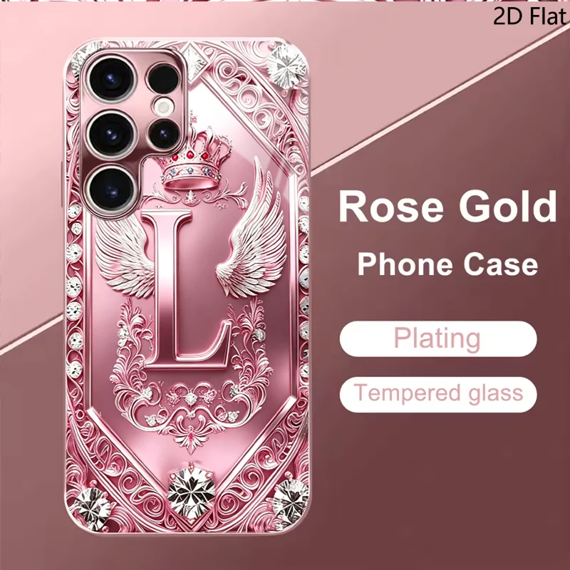 crown L For Samsung Galaxy S24 S25 S26Ultra S23 S22 S21PLUSFE A55 A54 A52 A35 A15 Phone Cover Shockproof Protective Back Cover