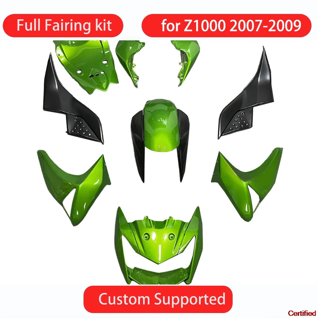 

New Style Fairing Kit for Kawasaki Z1000 2007 2008 2009 Aftermarket ABS Z1000 07 08 09 Injection Molded Motorcycle Fairings