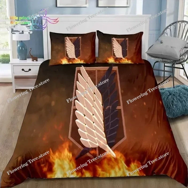 Anime Attack on Titan 3D Print Bedding Set Single Twin Full Queen King Size Bed Set Adult Kid Bedroom Bedding Gift029 4