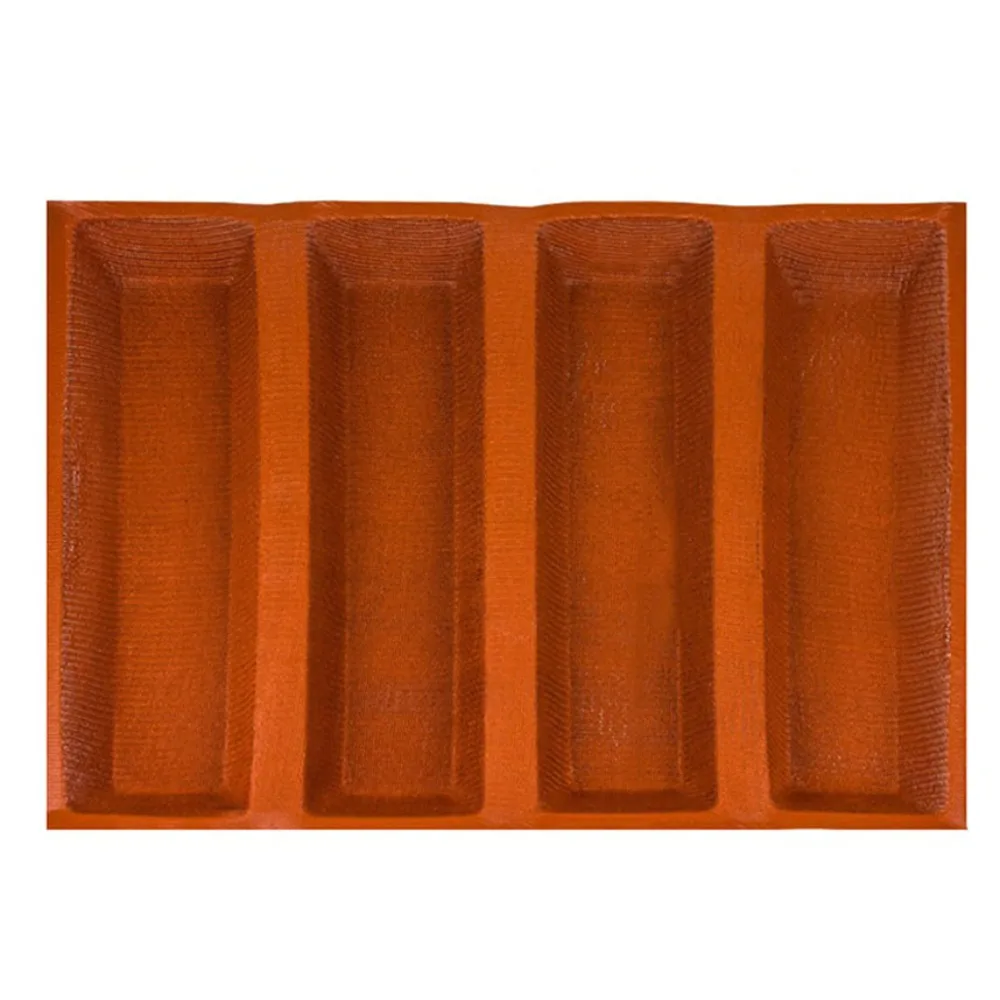 

Baking Tray Silicone Perforated Baking Pan Non-Stick 4/5 Cavities French Bread Pan Reusable Breathable Loaf Mold Liner Kitchen