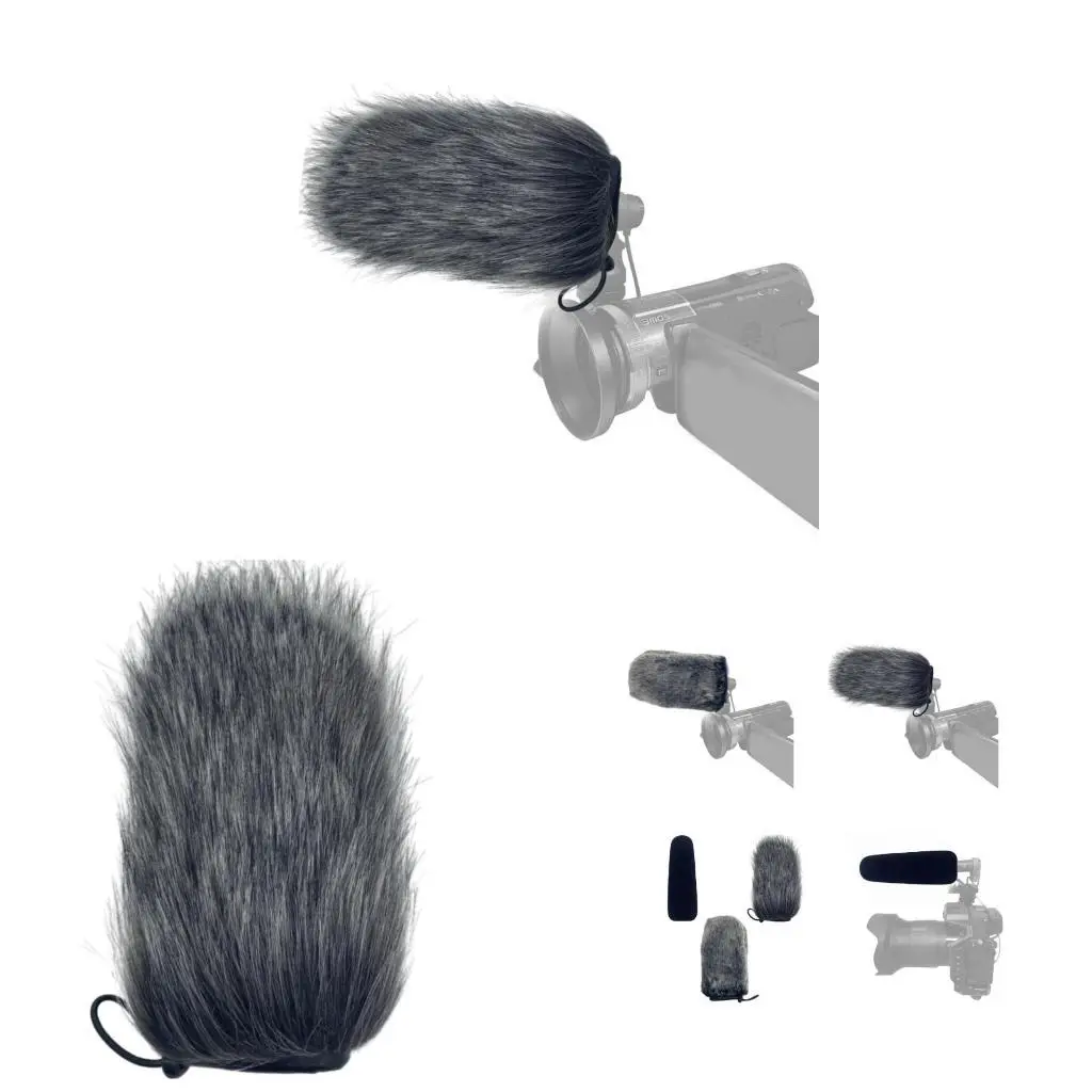 

R53C Outdoor Microphones Windshield Furry Windproof Muff for GO Microphones Enhances Sound Claritys in Harsh Environment