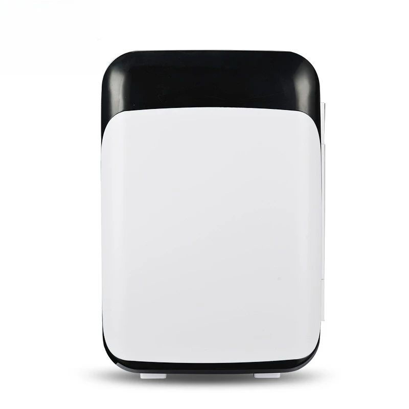 

8 liters, black and white new dormitory mini car home dual-purpose portable refrigerator car heating and cooling box