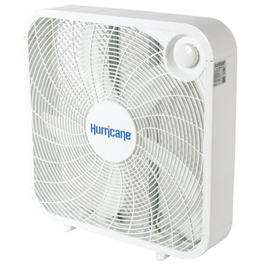 5 Pack Floor Box Fan for home and office use, metal and plastic construction, black color, 3-speed powerful quiet cooling