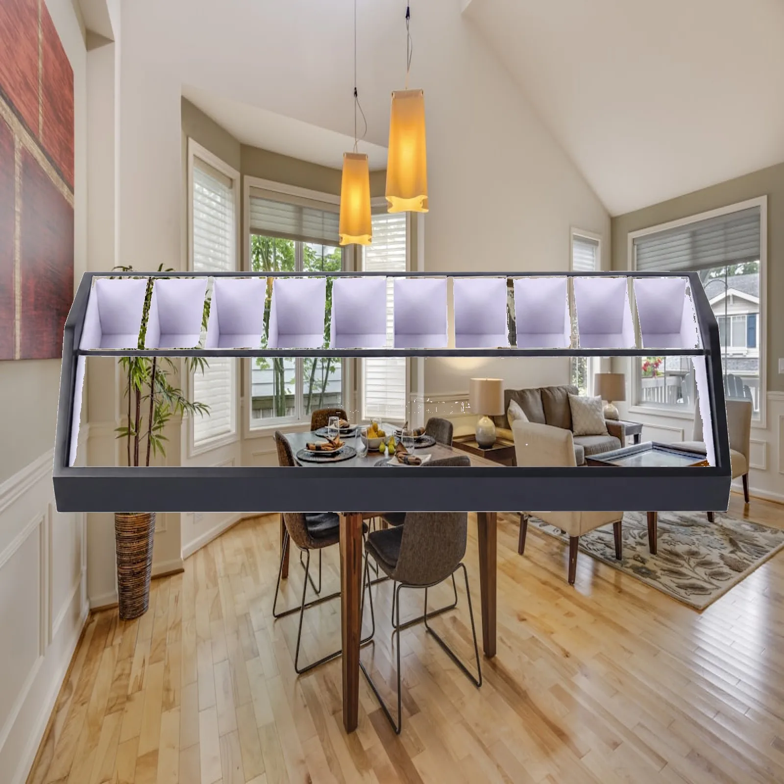 Compact Belt Display Rack for Retail Counters and Wardrobes with 10 Individual Compartments for Easy Viewing and Quick Selection