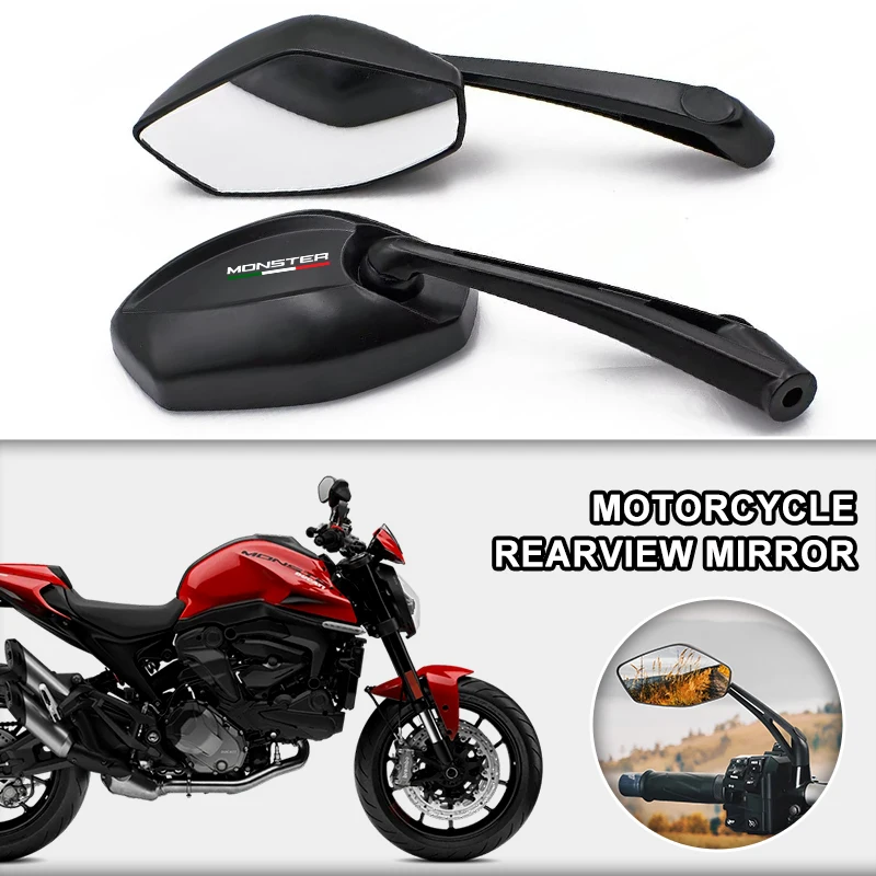 Motorcycle Rearview Mirror Reflector Parts Side Rearview Mirror Assembly For Monster 796 821 1200 1200S 1200R ST2 696 1198 1199