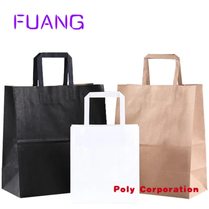 Bolsa de cartón blanca con logotipo personalizado, bolsa de papel con su propio logotipo, kraft, para regalo de compras, color negro