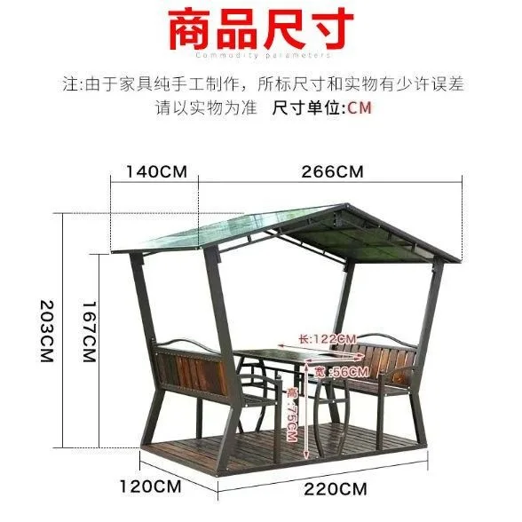 Pavilion wooden house outdoor courtyard pavilion outdoor sun room outdoor preservative wood assembly roof cabin movable