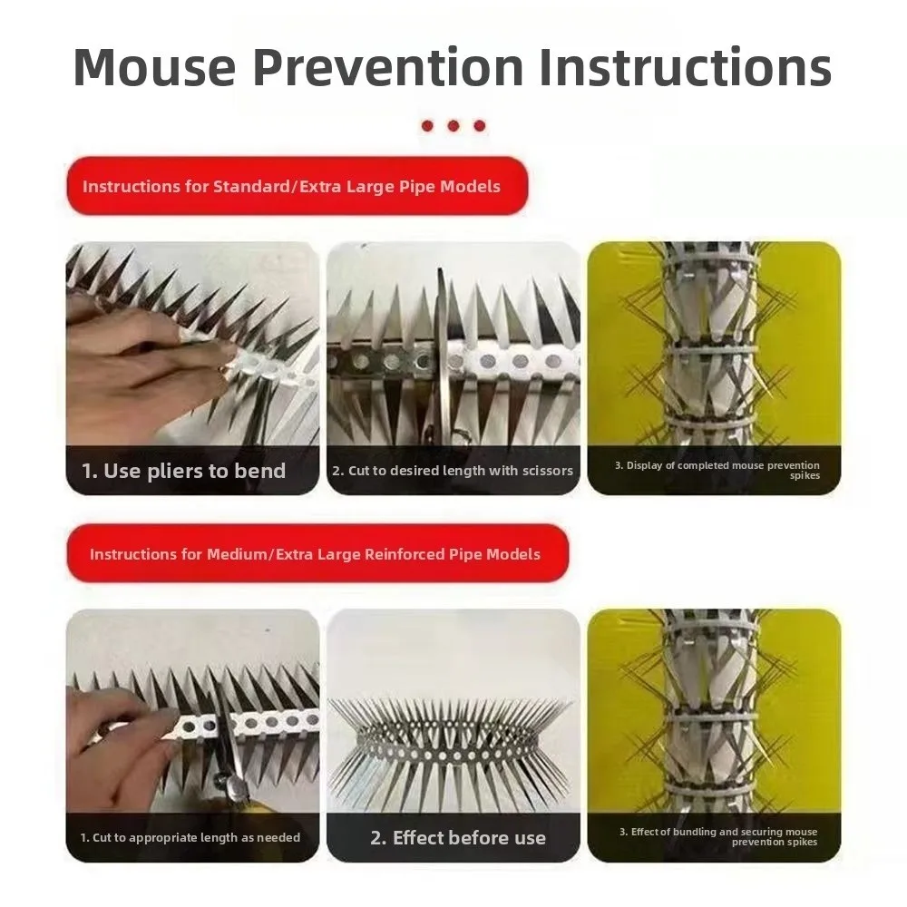 

Гибкие шипы из нержавеющей стали 0,5/1 м для защиты от птиц, грызунов и змей, антикоррозийные, для кровли