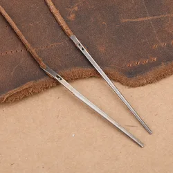 Leather Rope Needle for Sewing Craft Tool Leathercraft Knitting Double Hole Leather Weave Lace Needlework DIY Sewing Kit