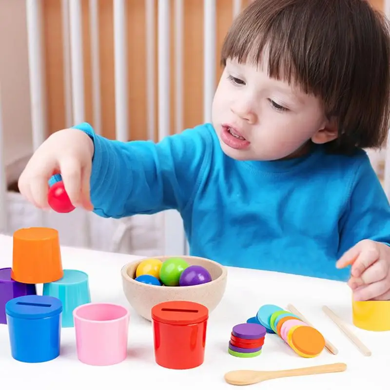 Color Sorting Sensory Toys Toddler Counting Toys For Learning Colors Learning And Educational Toys Fine Motor Skills Toys Ball