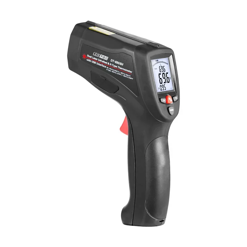 DT-8868H Professional Infrared Thermometer CEM Brand Dual Laser Non-contact Temperature Measurement 1850 ℃