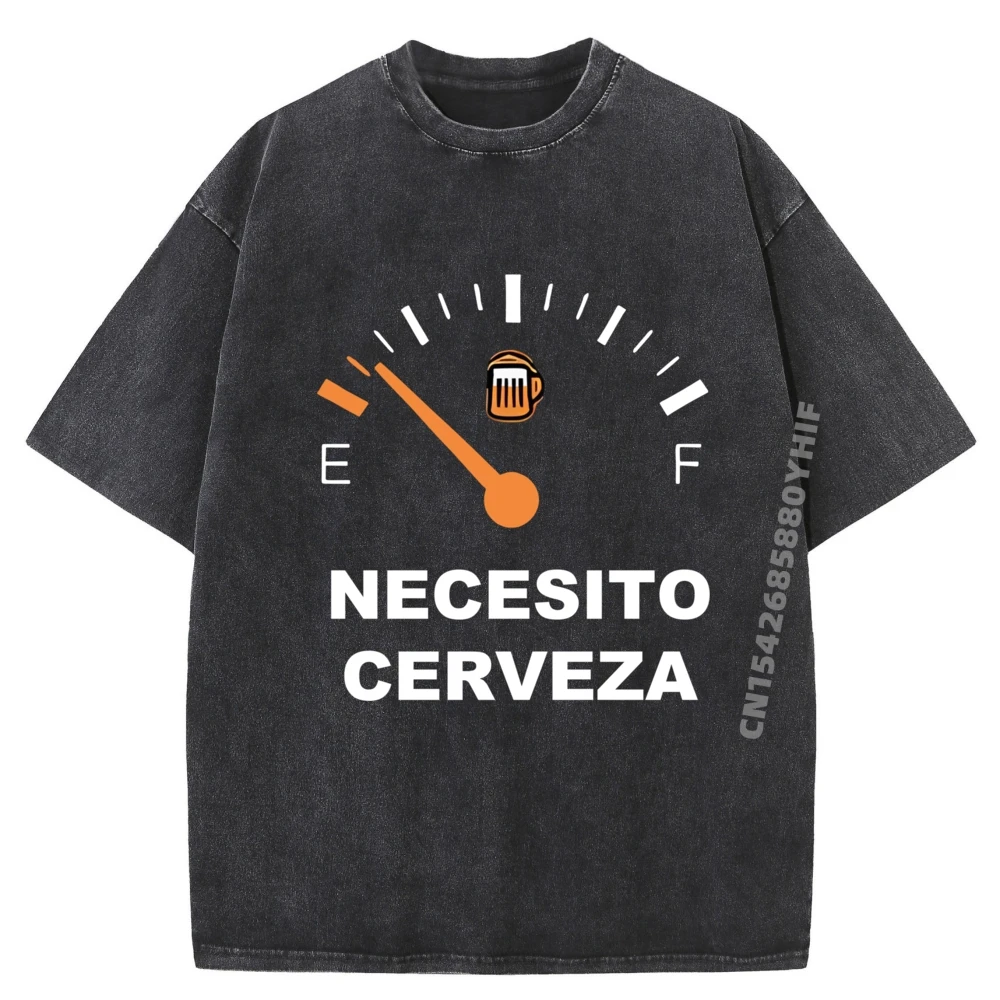

Мужские топы Necesito Cerveza, одежда, рубашки с рисунком, мужские винтажные потертые футболки, повседневные мужские уличные топы