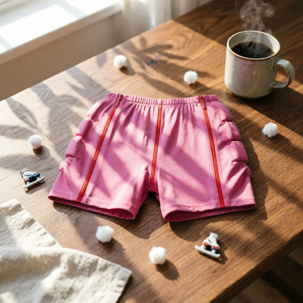 shorts-de-patinage-sur-glace-moulants-et-rembourres-equipement-de-securite-fermeture-eclair-sur-le-devant-vetements-de-sport-respirants