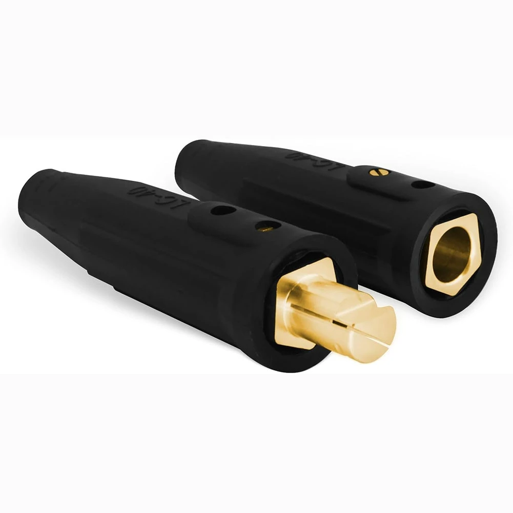 DT19 LC40 Cable Connector Set, 2/0 Welding Cable Connector, Male Female Welding Lead Connectors, 350 for Amp Welding Cable