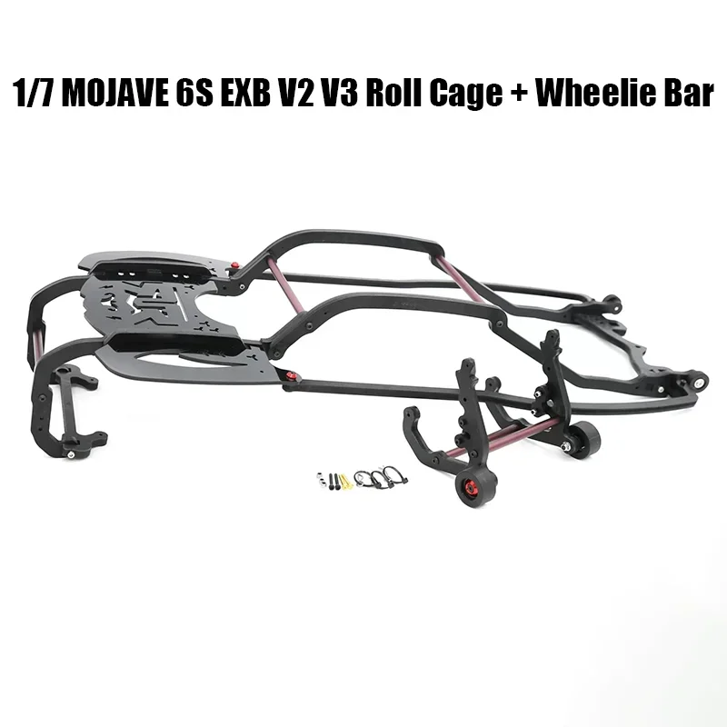 Simulation Assembly Roll Frame Shell Based Roll Cage and Wheelie Bar Set for 1/7 ARRMA RC MOJAVE 6S EXB V3 V2 Desert Truck Car