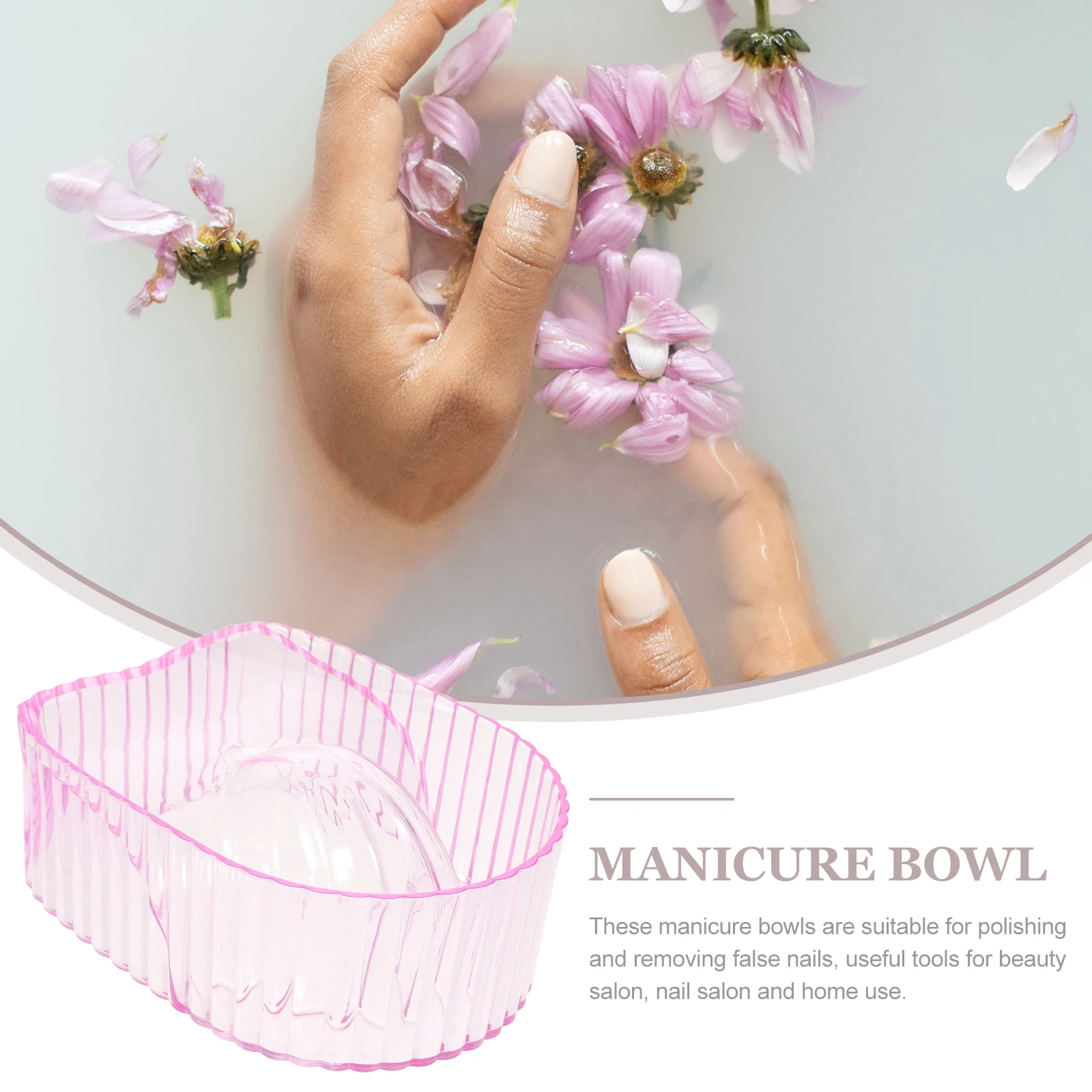 Clear Manicure Soak Bowl 100Ml Nail Art Soaking Container For Hands Dead Skin Removal Salon Home Use Nail Polish Remover