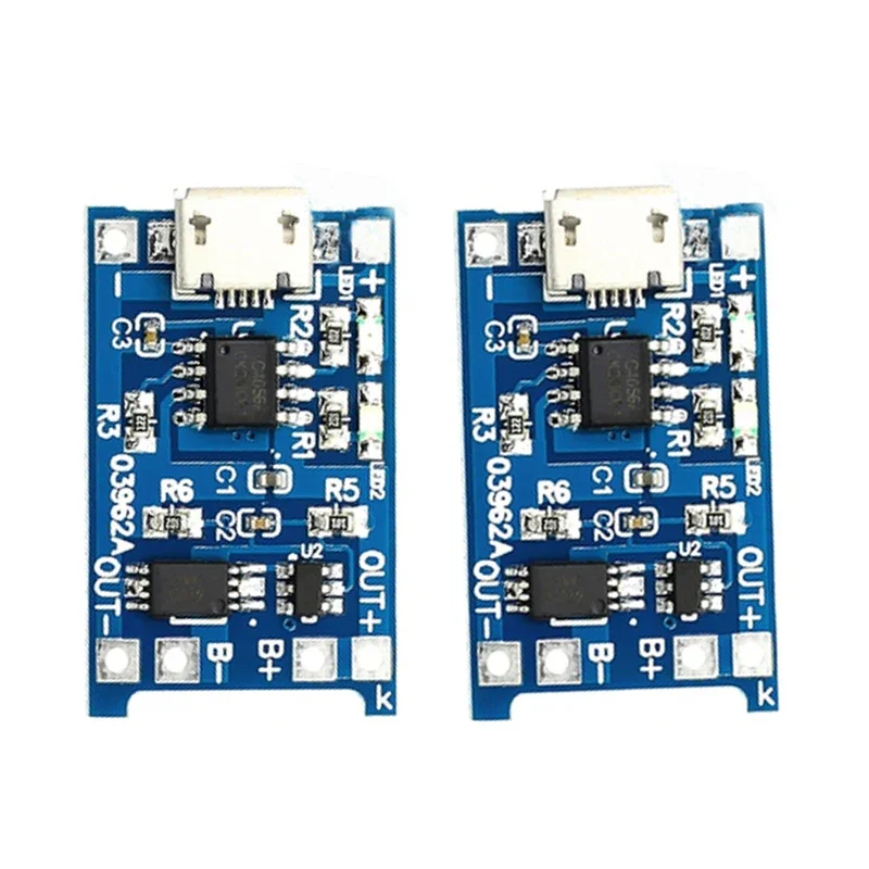 5PCS 5V 1A 18650 Micro USB Batterie Lithium Chargeur Module + Protection Double Fonctions Lithium Battery Charging Board TP4056