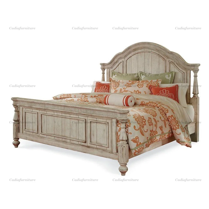 

Спальный гарнитур из цельного дерева в американском стиле, классические наборы мебели для спальни в деревенском стиле