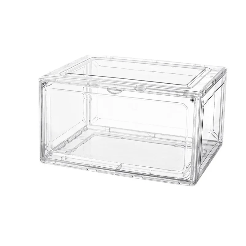 Plastic Magnetic Acrylic Shoe Rack Cabinet Clear Rack Plastic Boxes For Shoes Stackable Plastic Shoes Storage