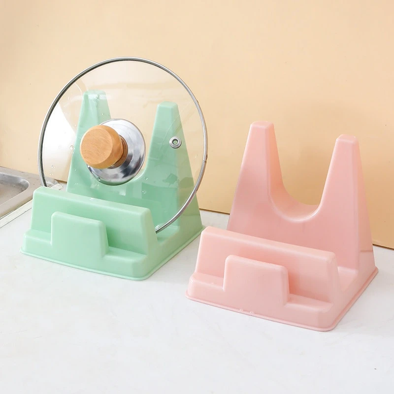 2/4PCS Plastic Pot Lid Holder No‑Drilling Countertop Organizer For Pan Covers Multifunctional Kitchen Storage Accessory