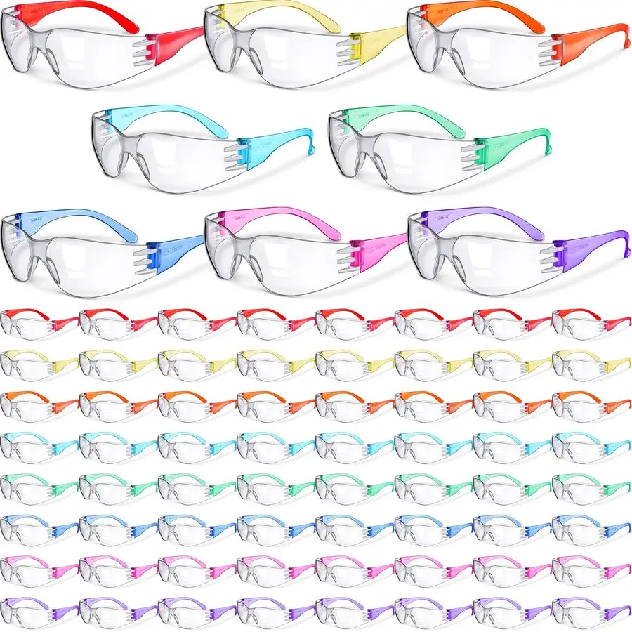 64 Pcs Kids Safety Glasses Scratch Impact Safety Goggles Protection Glasses with Clear Lens