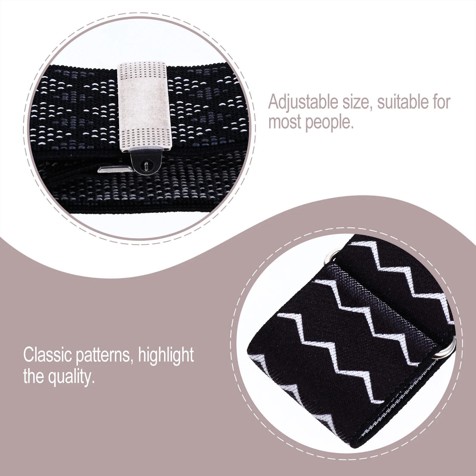 

3Pairs Elastic Adjustable Shirt Armbands Metal Buckle Durable Stretchy for Men Women Shirt Sleeve Holders Daily Party