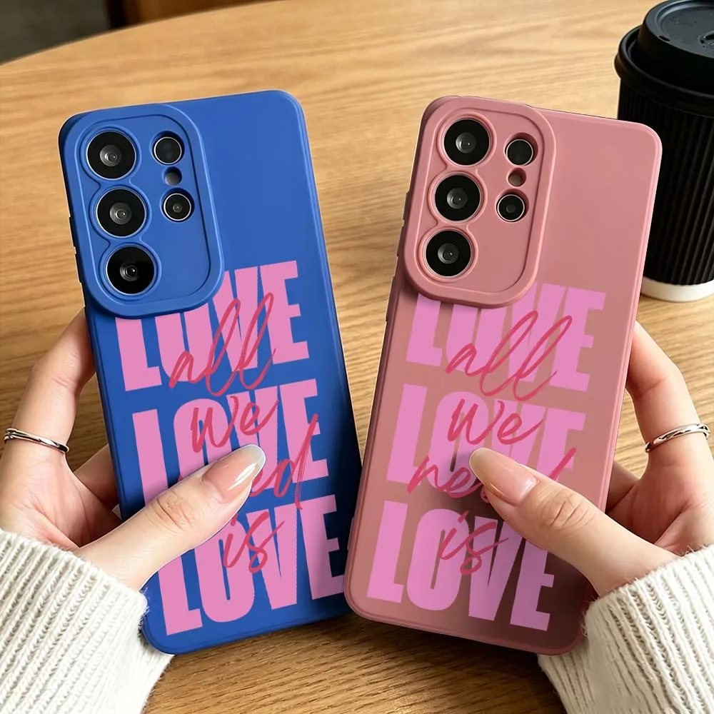 Cartoon Love We Need Phone Case For Samsung Galaxy S26 S25 S24 S23 S22 S21 S20 Ultra Plus A15 A35 A54 A55 Soft Cover